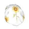 WURTON Blossoming sunflower Print Soft Shower Cap for Women, Reusable Environmental Protection Hair Bath Caps view 2