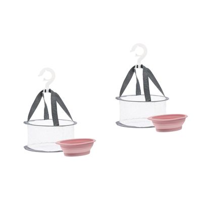 Balacoo 2 Sets Makeup Brush Cleaning Mounted Drying Rack Makeup Sponge Foldable Hangers Silicone Dish Sponge Brush Cleaner Mat Brush Cleaner Pad Makeup Puff Drying Beauty Egg Fabric Tool, 19.5x19.5cm