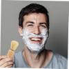 Housoutil Beard Grooming Brush Hair Salon Shaving Brush Barber Brush Neck Duster Men's Shaving Brush Wood Bristle Combination view 3