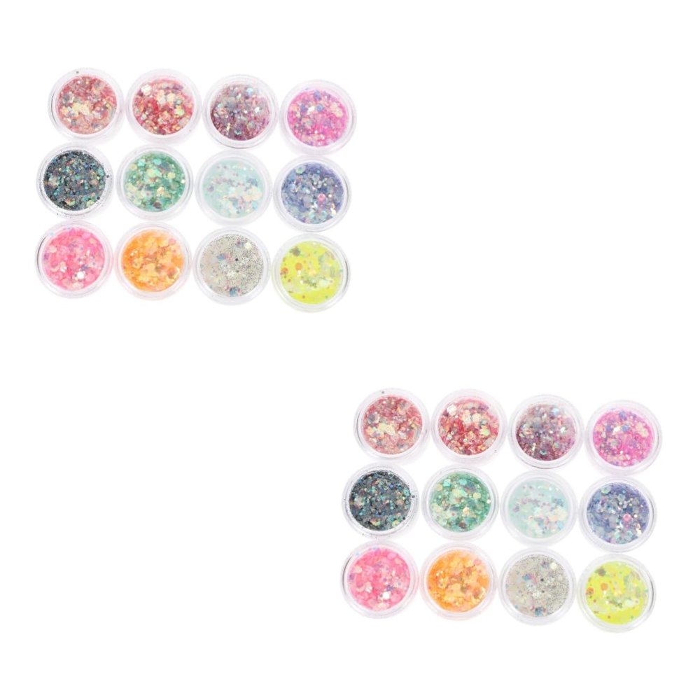Balacoo Sets Glitter Highlighter Makeup Body Face Glitter Speckles Neon Body Face Sequins Hair Sequins Gel Boxes
