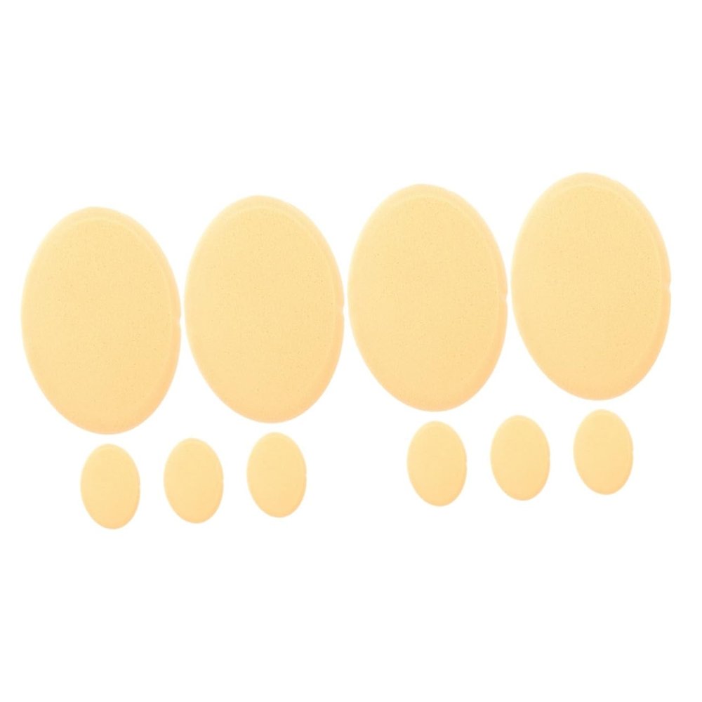 balacoo 10pcs Oval Makeup Puff Wet Sponge Applicators for Loose Powder Blush Liquid Foundation for Birthdays Mother Day Valentine Day