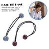 DOITOOL 3pcs Shiny Rhinestone Hair Tie Elegant Ponytail Holders for Parties Weddings and Daily Use Includes and Ab Accessory view 3