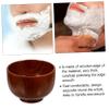 Housoutil 3pcs Pogonotomy Cleansing Bowl Lather Bowl Large Wet Shaving Holder Mens Shaving Cream Dipping Sauce Cup Salon Coloring Bowl Shaving Bowl Soap Men Soap Sunroof Face Travel Wooden view 3