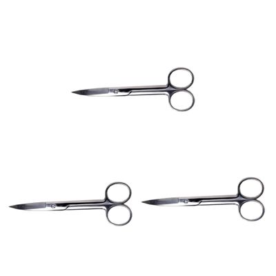 FOMIYES 3pcs Stainless Steel Eyebrow Scissors for Precise Makeup Trimming Curved Design for Easy Use for Tape and Eyebrow Grooming Pvc Bag Packaging