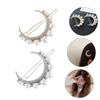 Beaupretty 2pcs Rhinestone and Pearl Bobby Pins Elegant Hair Jewelry Clips for Women for Updos Weddings and Special Occasions Gold and Silver view 4