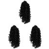 balacoo 3pcs Elegant Curly Ponytail Hair Piece Easy to Clean and Wear for Wedding for Friends Family view 1