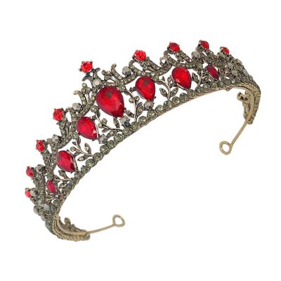 Beaupretty 1pc Charming Style Crown for Weddings and Parties Vintage Bridal Headpiece Gemstone Accents Elegant Hair Decor for Girls and Women Celebrations