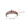 Beaupretty 1pc Charming Style Crown for Weddings and Parties Vintage Bridal Headpiece Gemstone Accents Elegant Hair Decor for Girls and Women Celebrations view 2