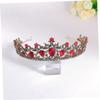 Beaupretty 1pc Charming Style Crown for Weddings and Parties Vintage Bridal Headpiece Gemstone Accents Elegant Hair Decor for Girls and Women Celebrations view 4