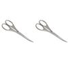 FRCOLOR 2pcs Stainless Steel Nasal Hair Scissors Safety Eyebrow Trimmer Nose Hair Trimmer Vibrissa Scissors view 1