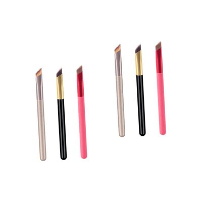 FRCOLOR 6pcs Angled Eyebrow Brush Precision Makeup Tools for Eyebrow and Eyeshadow Application Includes and Brushes Easy to Use and Carry for Glamorous Looks