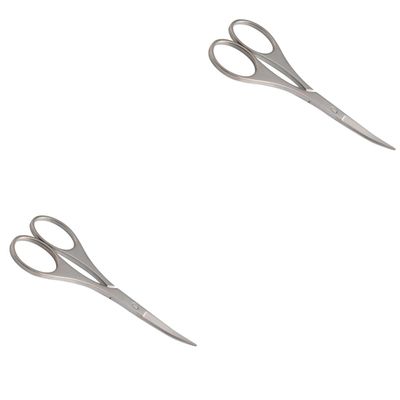 balacoo 2 Pcs Stainless Steel Nose Hair Trimmer Eyebrow Trimmer Household, Medium, Silver, 557307W0FX