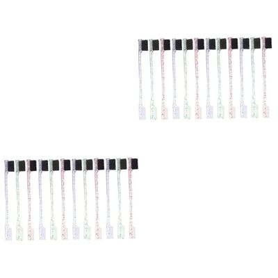 FRCOLOR 24pcs Dual End Eyebrow Brush Comb and Edge Brush for Shaping and Smoothing Brows Essential Makeup Tool for Women for All Ages