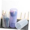 balacoo 2pcs Cosmetics Brush Pouch Makeup Brush Holder Lid Storage Case Travel-friendly Organizer view 3