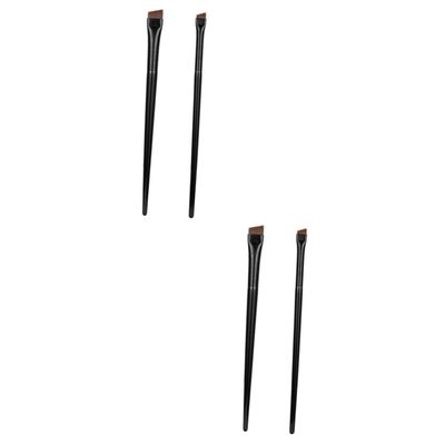 balacoo 6sets Professional Makeup Angled Eyeliner Brush Ultra Fine Slanted Eyebrow Stencil