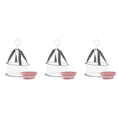FRCOLOR 3sets Silicone Makeup Brush Cleaner Drying Basket Brush Convex Design for Gentle Cleaning Reusable Safe for All Makeup Tools