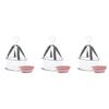 FRCOLOR 3sets Silicone Makeup Brush Cleaner Drying Basket Brush Convex Design for Gentle Cleaning Reusable Safe for All Makeup Tools view 1