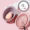 FRCOLOR 3sets Silicone Makeup Brush Cleaner Drying Basket Brush Convex Design for Gentle Cleaning Reusable Safe for All Makeup Tools view 2