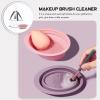 FRCOLOR 3sets Silicone Makeup Brush Cleaner Drying Basket Brush Convex Design for Gentle Cleaning Reusable Safe for All Makeup Tools view 4