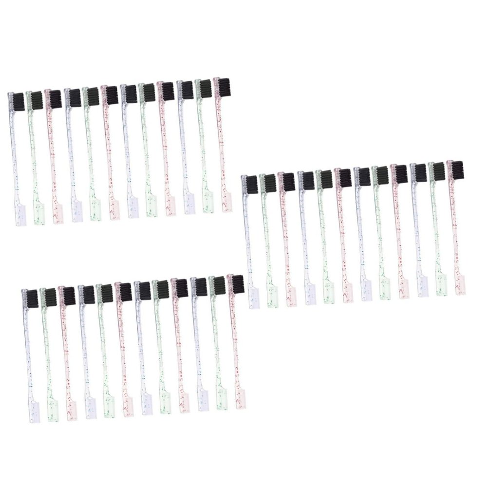 balacoo 36pcs Dual Tip Eyebrow Brush Comb Women Makeup Tool for Shaping Grooming Portable Edge Brush for Smooth Eyebrows Lightweight Convenient for Travel