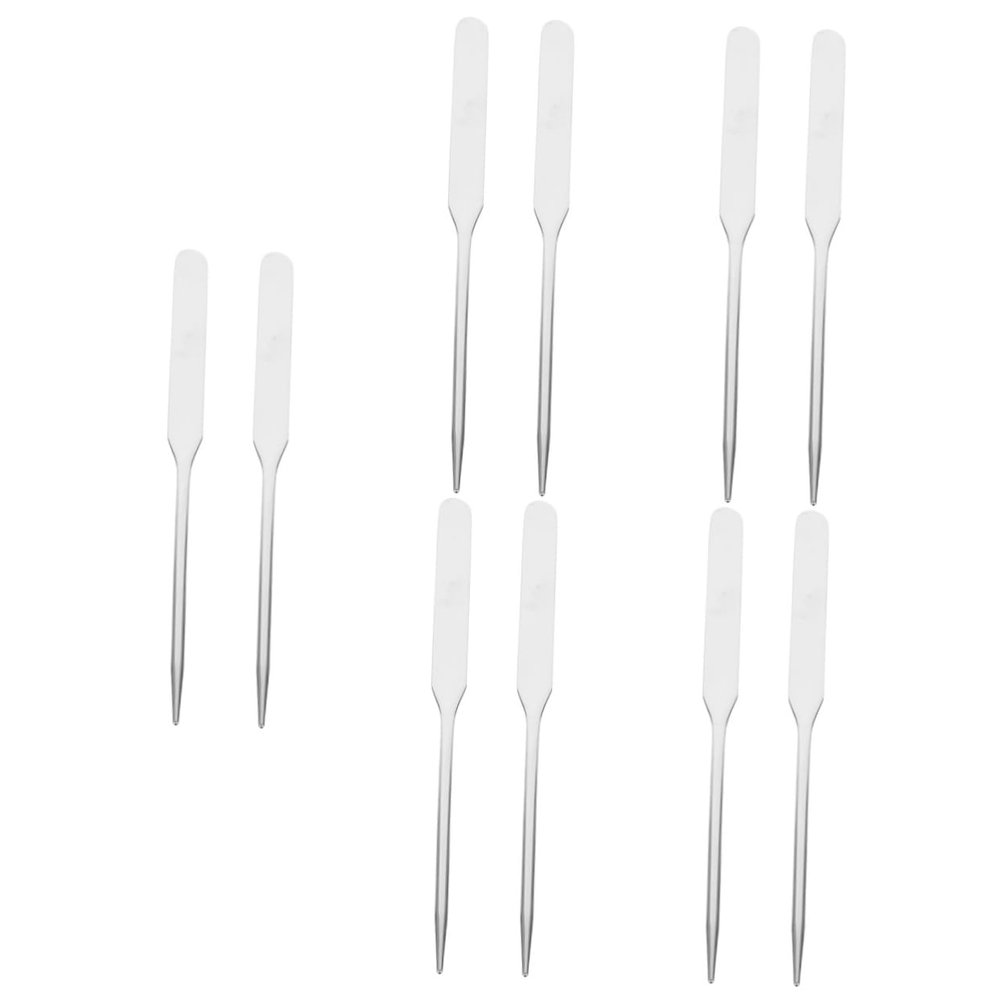 balacoo 10pcs Stainless Steel Makeup Mixing Spatula Professional Cosmetic Stirring Rods for Foundation Nail Art Mixing and Beauty Salons Versatile Blending Tools for Skincare and Makeup