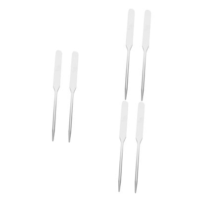 balacoo 6pcs Stainless Steel Cosmetic Mixing Spatula Makeup Spatulas for Blending Foundation Blush Eyeshadow Nail Art Easy to Clean Sturdy and Versatile Mixing Rods