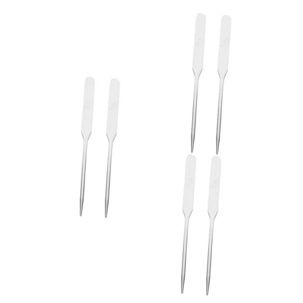 balacoo 6pcs Stainless Steel Cosmetic Mixing Spatula Makeup Spatulas for Blending Foundation Blush Eyeshadow Nail Art Easy to Clean Sturdy and Versatile Mixing Rods