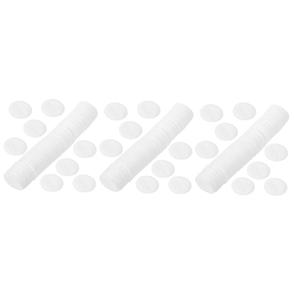Balacoo 300 Pcs Thick Overlock Cotton Makeup Sponge Compact Cosmetic Pads Facial Cotton Pads Cotton Rounds Makeup Remover Pads Friendly Travel Household Non-Woven Fabric Auxiliary White, 6x6cm