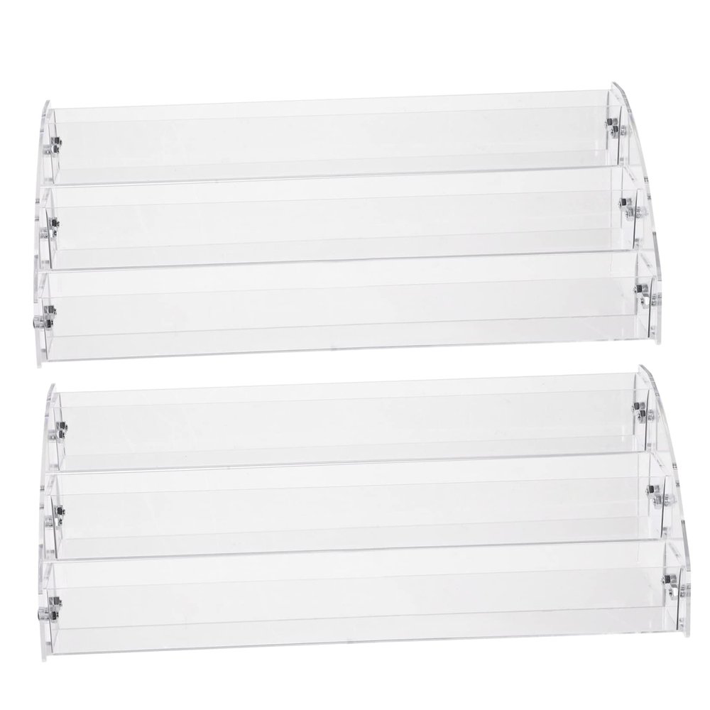 DOITOOL 2pcs Nail Polish Holder Rack Multi-layer Display Stand for Nail Polish Lipstick and Items Stylish Organizer for Beauty Routine and Gift Giving