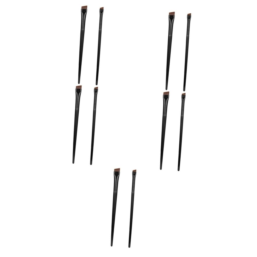 balacoo 15sets Travel Makeup Brushes Brow Kit Ultra Fine Eyeliner Angled Precision Eyeliner Brush for Eyebrow Tattoo
