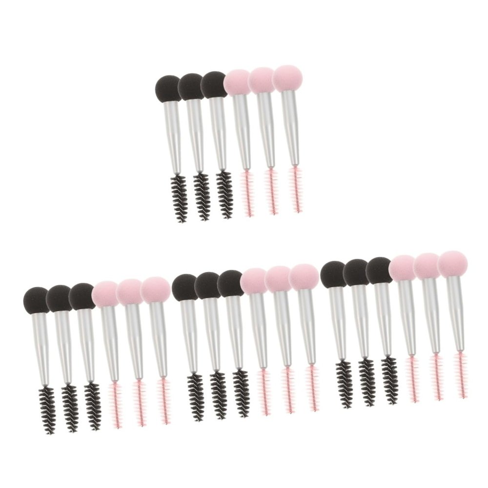 balacoo 24pcs Double Head Makeup Brush Sponge Eyebrow Brush Eyelash Mascara Tools for Women Makeup Applicators Kit for Face Practice