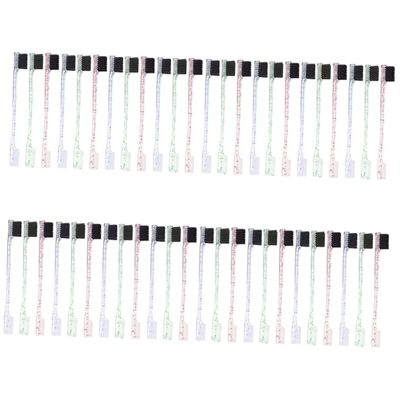 FRCOLOR 48pcs Dual-ended Eyebrow Brush Comb and Edge Tool for Precise Grooming and Shaping for Makeup and Professionals