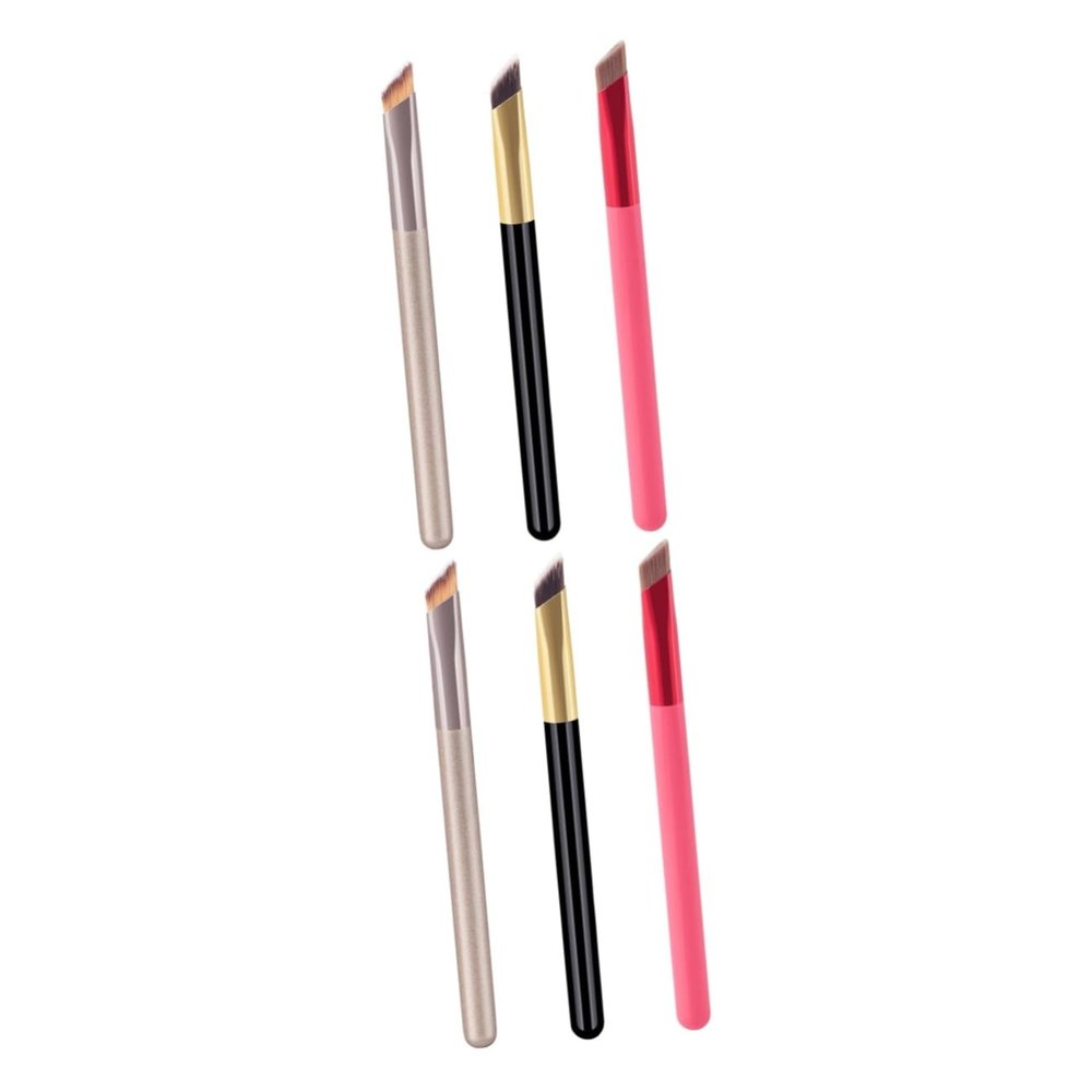 balacoo 6pcs Makeup Brush for Women Angled Eyebrow Brushes for Precision Shaping Includes Portable Cosmetic Tools for Eyebrow and Eyeshadow Application