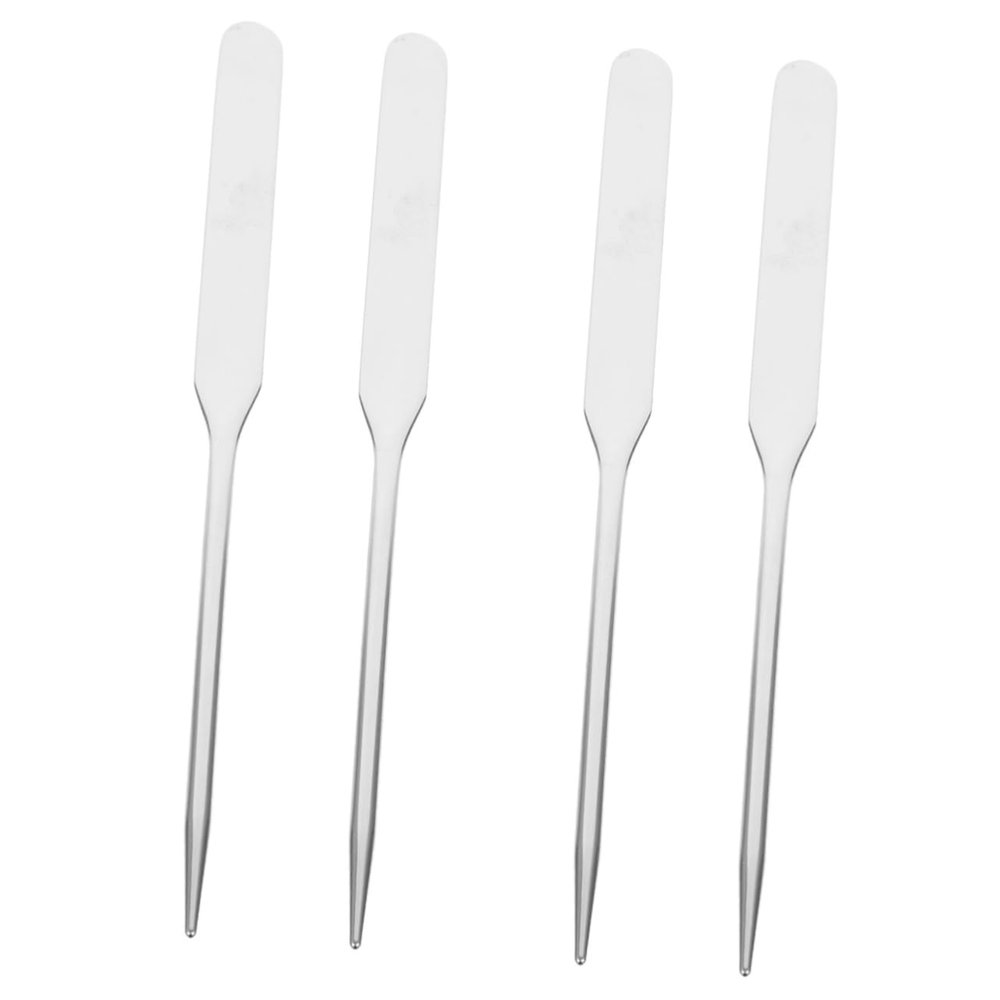 balacoo 4pcs Stainless Steel Makeup Mixing Spatulas Multifunctional Beauty Mixing Rods for Nail Art Foundation Blending Easy to Clean Ergonomic Design