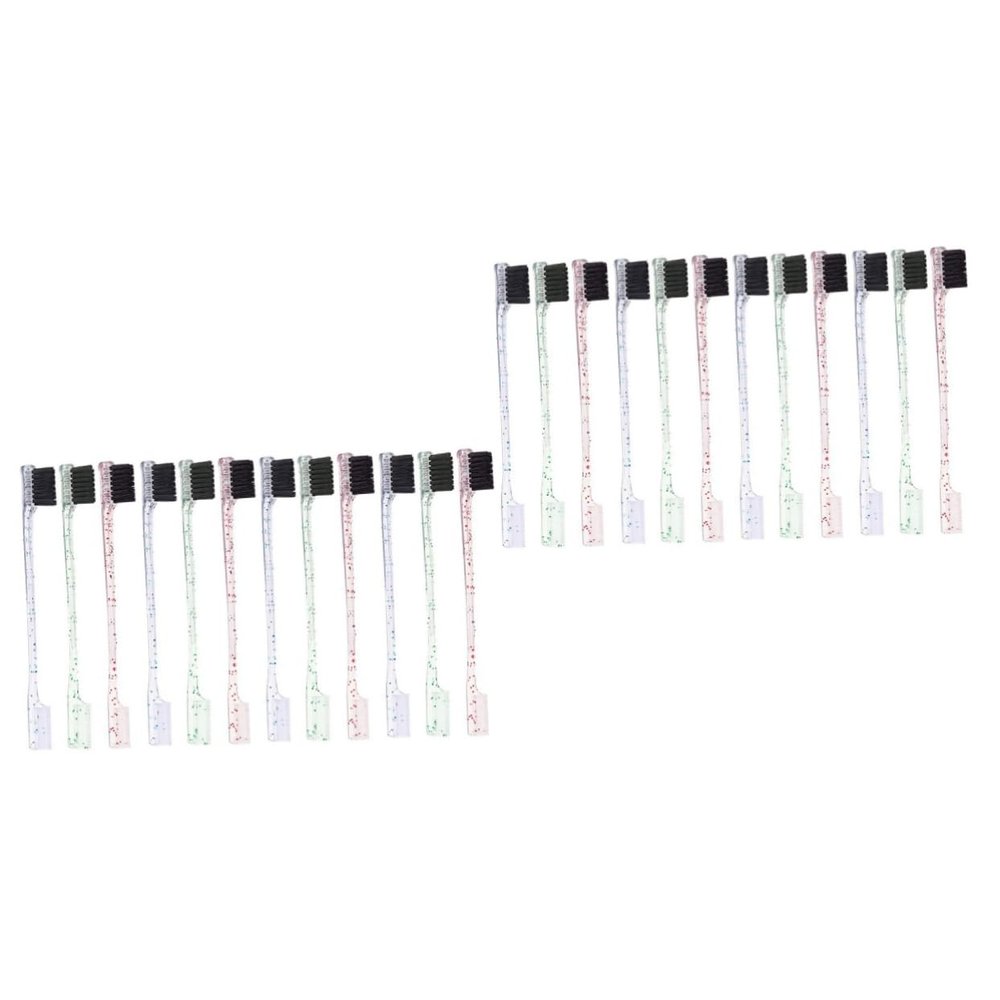 balacoo 24pcs Dual Tip Eyebrow Brush Portable Brow Brushes Comb for Eyebrow Shaping Makeup Application for Professionals Everyday Use