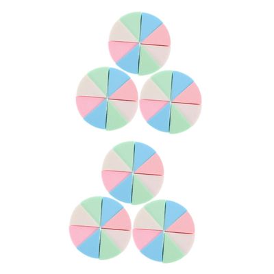 balacoo 6sets Makeup Sponge of Fan-shaped Sponges for Smooth Foundation Application Lightweight Compact for Blending Makeup Face Eyes Soft Material Total