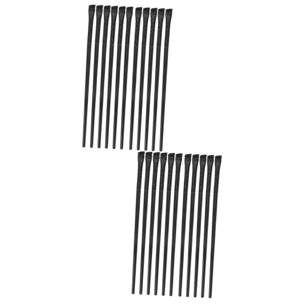 FRCOLOR 24pcs Angled Eyeliner and Eyebrow Brush Versatile Makeup Tools for Precise Application Home Salon Use