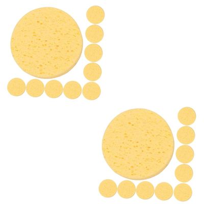 balacoo 20pcs Facial Exfoliating Scrubber Compressed Sponges Makeup Sponge Blender Natural Cellulose for Sensitive Skin Daily Cleansing