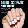 TOMICCA Extra Short Nail Tips Square, 15 Sizes Pre-shaped Soft Full Matte Square Nails, 360Pcs Acrylic Full Cover Gel Tips Press on Nails for Nail Extension Manicure view 4