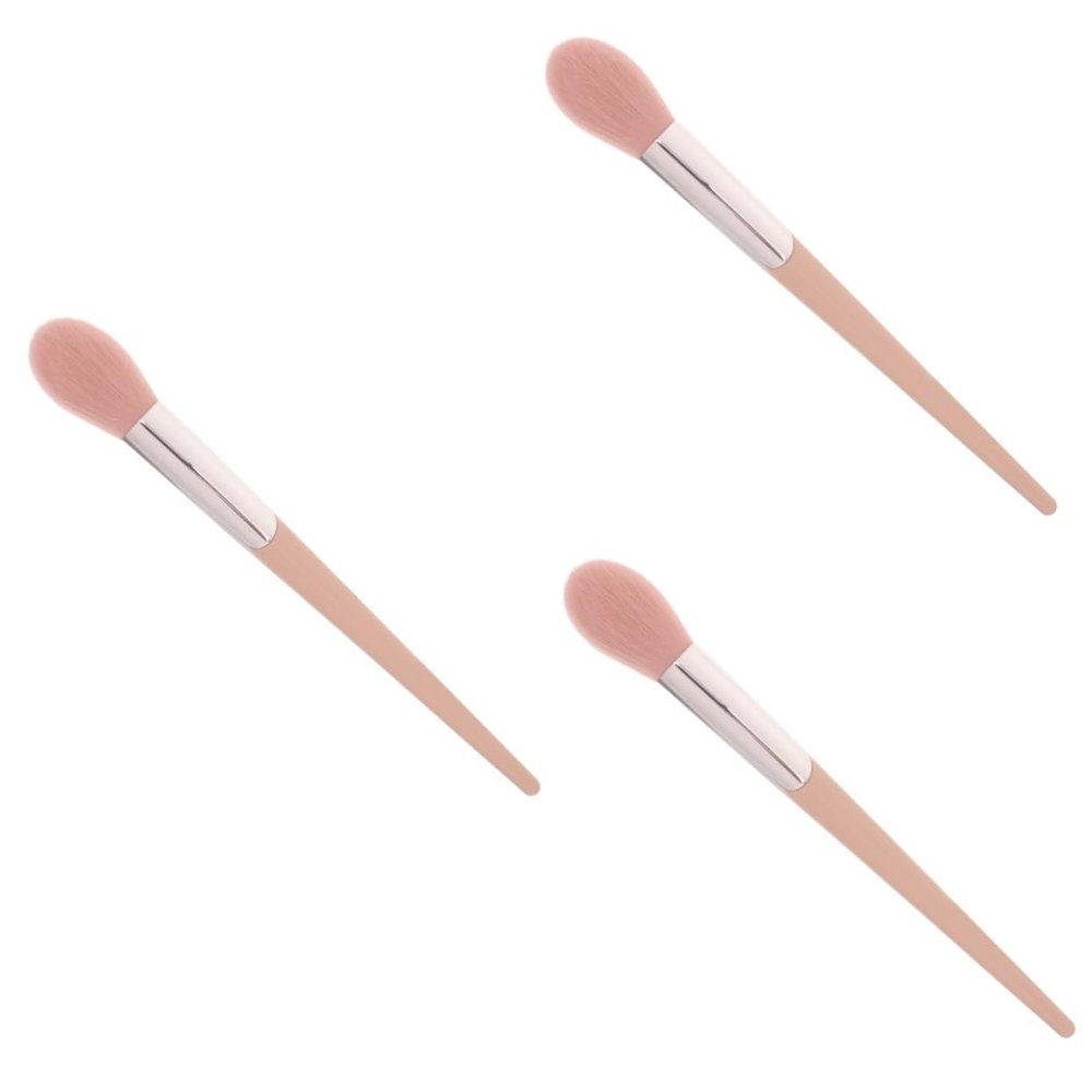 Balacoo 3pcs Flame Blush Brush Professional Makeup Makeup Professional Practical Makeup Brush Powder Brush for Loose Powder Cosmetics Tools Women Makeup Brush Make up Brush, 20x2.5cm, Pink