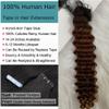 Ombre Tape in Hair Extensions Human Hair Chocolate Brown To Auburn Blonde Deep Wave Hair Extensions 28 Inch 40pcs 100g Skin Weft Tape in Extensions #4T/30 view 3