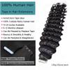 Tape in Hair Extensions Human Hair Black Hair Extensions 20 Inch 40pcs Tape ins Italian Curly Seamless Natural Invisible Tape in Extensions Real Human Hair 100g view 2