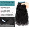 Kinky Curly Tape in Hair Extensions Human Hair Seamless Thick Afro Curls Tape ins Full Head 100gram 40pcs Soft Human Hair Tape in Human Hair Extensions for Women 26inch view 2