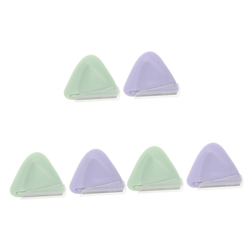 balacoo 6pcs Portable Eyebrow Trimming Tool Eyebrow Cutter for Safe and Precise Makeup Shaving Lightweight Design for Home Use for Friends Family