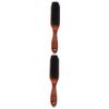 Angoily 2pcs Professional Beard Brush for Men Wooden Handle Detangling Styling Mustache Trimmer Portable view 1