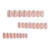 Nude Press On Nails Short Square Shiny Glossy Acrylic Full Cover Bling Glue On Finish Stick On Gel False Nails for Women Daily Wear 24Pcs view 4