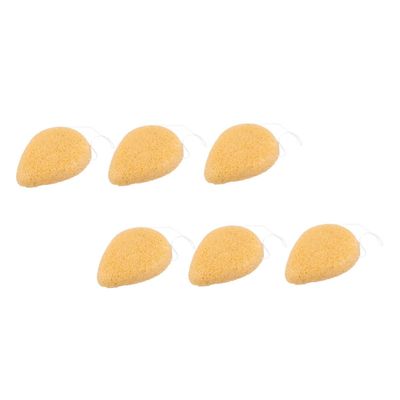 balacoo 12pcs Cleaning Sponges Gentle Exfoliating Facial Cleansing Pads for Makeup Removal and Skin Care Yellow Color for and Daily Use