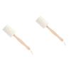 Angoily 2pcs Shower Brush Long Wooden Handle Natural Loofah Sponge Body Exfoliator Bath Brush Loofah for Smooth Skin view 1