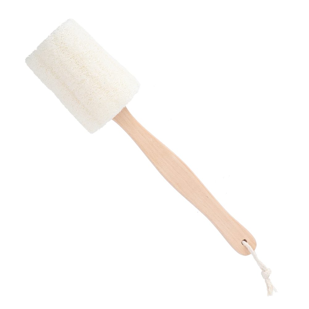 Angoily 3pcs Natural Exfoliating Loofah Bath Brush Long Handle for Dry Oily Skin
