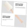 Angoily 3pcs Natural Exfoliating Loofah Bath Brush Long Handle for Dry Oily Skin view 4
